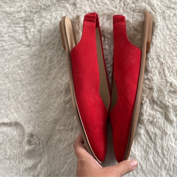 COS Red Suede Slingback Ballet Flats - Picture 6 of 10